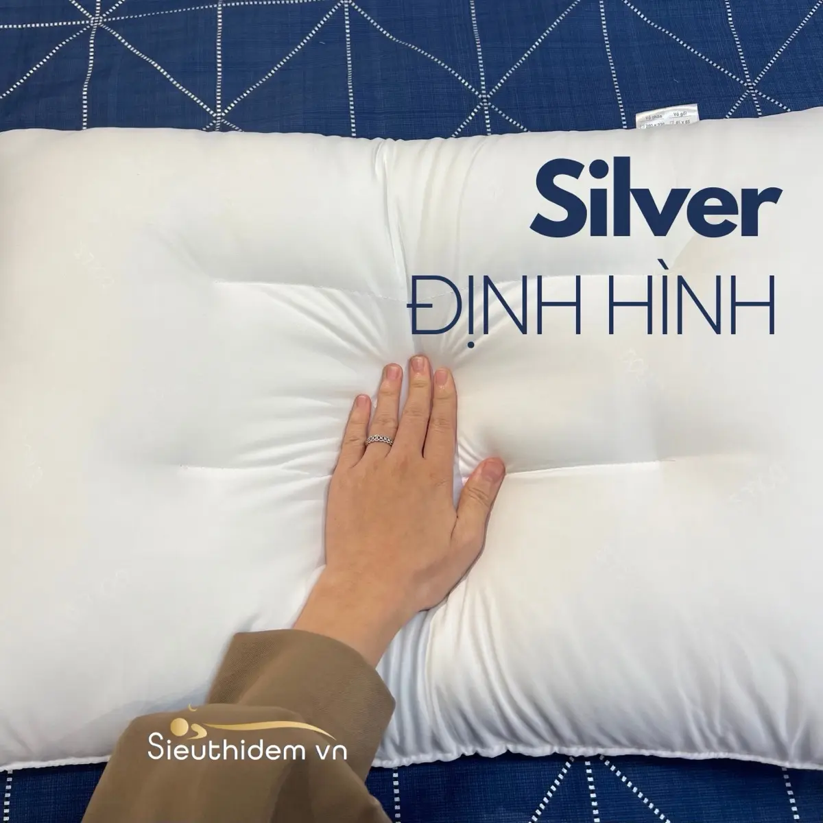 Ruột gối SILVER Định Hình Microfiber hỗ trợ cổ vai gáy, công thái học, kích thước 45x65