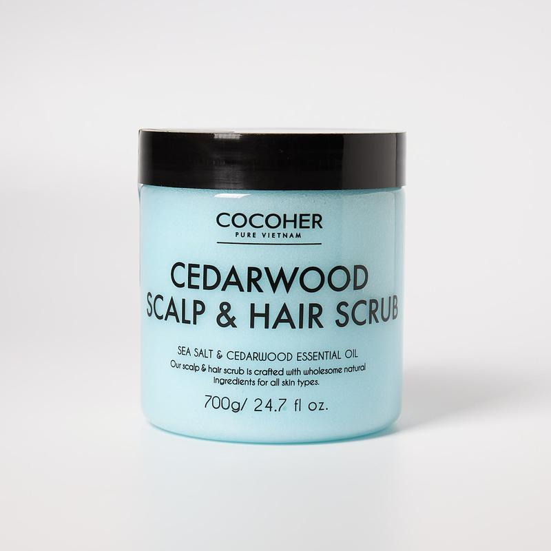  COCOHER Tẩy Tế Bào Chết Da Đầu CEDARWOOD 700g Sạch Gàu Kiềm Dầu Hỗ Trợ Tóc Tơi Bồng Bềnh Women 