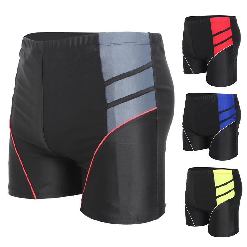 AHnitvang-Men Teens Water Repellent Swimming Shorts Mid-rise Patchwork Color Quick Dry Swimming Trunks Inner Drawstring Breathable Shorts Swimsuit 0