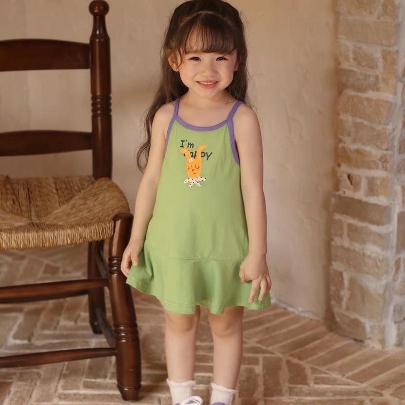 Váy bé gái KAS145 2 dây 8-22kg chất cotton mềm thấm hút mồ hôi có 3 màu 3