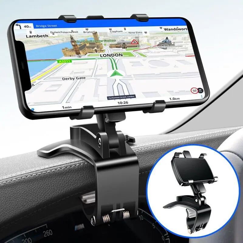 Giá Đỡ Điện Thoại Di Động Trên Ô Tô, Đa Năng, Xoay, Có Bảng Điều Khiển Và Gương Chiếu Hậu, Giá Đỡ Điều Hướng, Cho Ô Tô 1