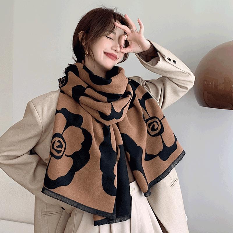 Khăn choàng quàng cổ nữ Cashmere đẹp chất liệu len dạ kẻ sọc caro, khăn choàng mùa đông có màu trơn nhiều mẫu đẹp để chọn