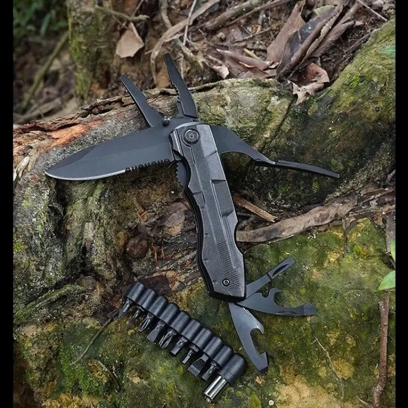Multifunctional Combination Utility Knife Outdoor Carry Portable Folding Tool Screw Pliers Vehicle-Mounted Equipment Field Knife