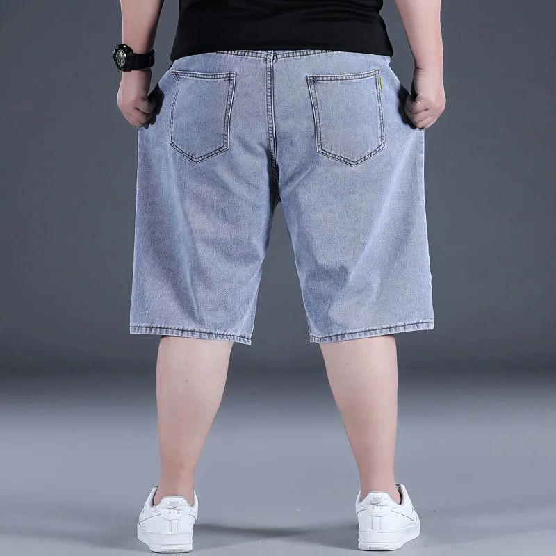 Quần Short Denim Ngoại Cỡ 2023 Quần lửng Nam ngoại cỡ cho người béo cỡ lớn ống rộng hợp xu hướng Mùa hè Menswear Ong 3