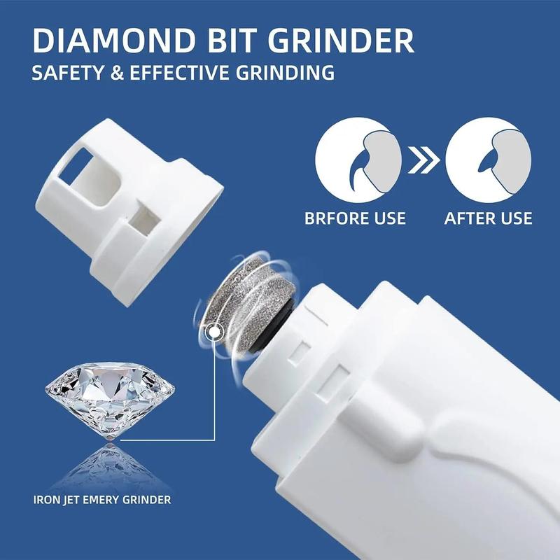 Low Noise Electric Dog Nail Clipper, Rechargeable Cat Nail Clipper with LED Light, Professional Pet Nail Clipper for Small, Medium and Large Dogs 2