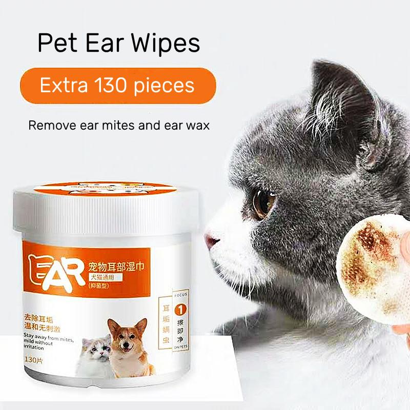 Product Introduction of Pet Ear Wipes Dog Cat Earwax Cleaner Non-Woven Fabric Pads Pet Ear Cleaning Wipes Ear Stain Remover Pet Grooming Cleaning Tools 16