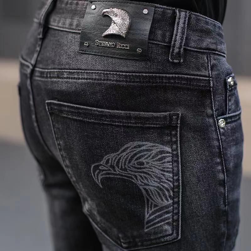 Product Introduction of Quần Dài Denim, Thời Trang Cao Cấp Của Nam Giới, In Hình Kim Cương Giả, Mỏng Vừa Vặn, Mỏng Vừa Vặn, Hàng Mới Về Thu Đông, Quần Dễ Phối Đồ Cho Nam Giới 24