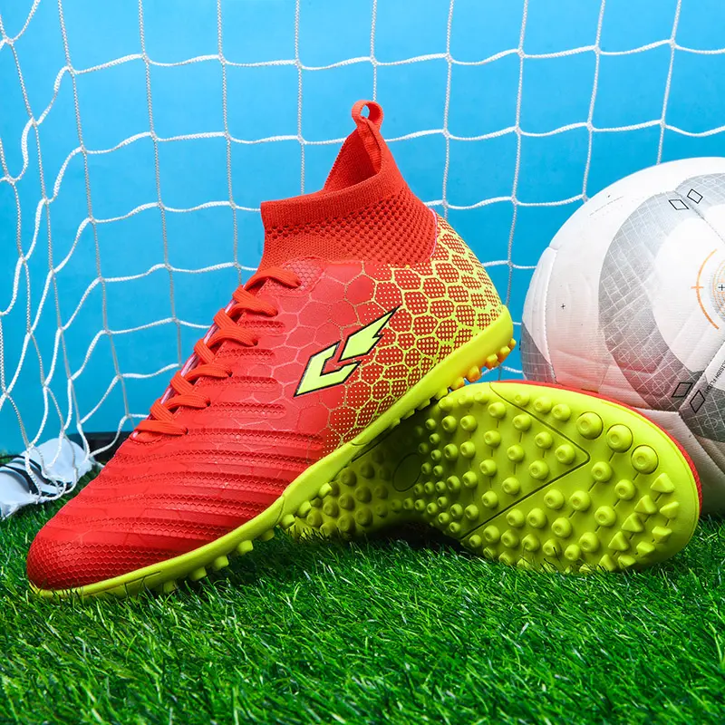 Fustal！35-46 Ready Unisex Plus Size Training Football Shoes Fashion All-terrain Football Shoes Wide Last Soccer Shoes