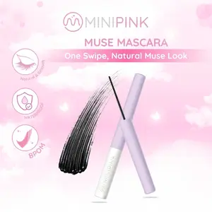 MINIPINK Muse Mascara One Swipe Melentikkan Memanjangkan Bulu Mata Natural Waterproof - MP040