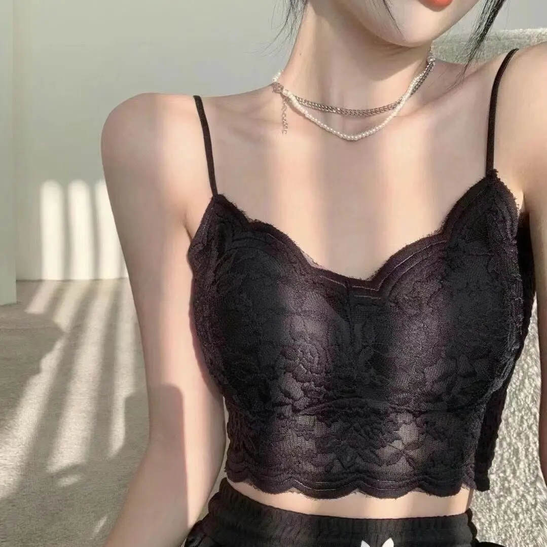 Áo Bra 2 Dây Ren Nữ Cao Cấp Croptop Siêu Hot Dáng Lửng
