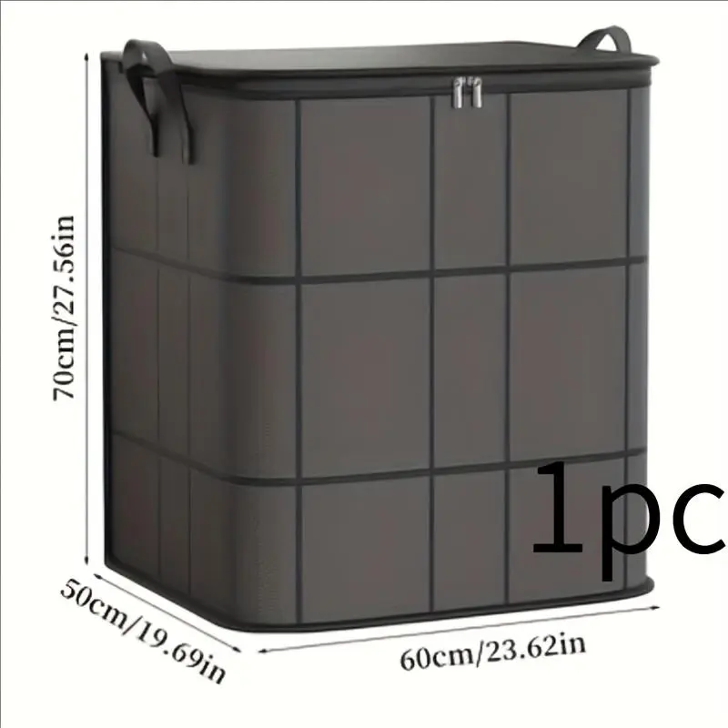 Foldable Storage Bag,  1 Count Large Capacity Clothes Storage Bag with Handle, Durable Storage Organizer for Home, Travel, Dormitory 8