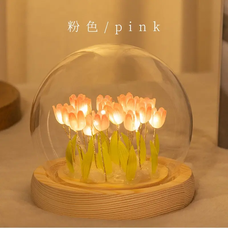 [Giá đang rẻ nhất] Đèn Ngủ Hoa Tulip Nhiều Màu Sắc Thủ Công DIY, Đèn Hoa Để Bàn, Để Decor Trang Trí, Quà Tặng Ý Nghĩa Trong Các Dịp Lễ 4