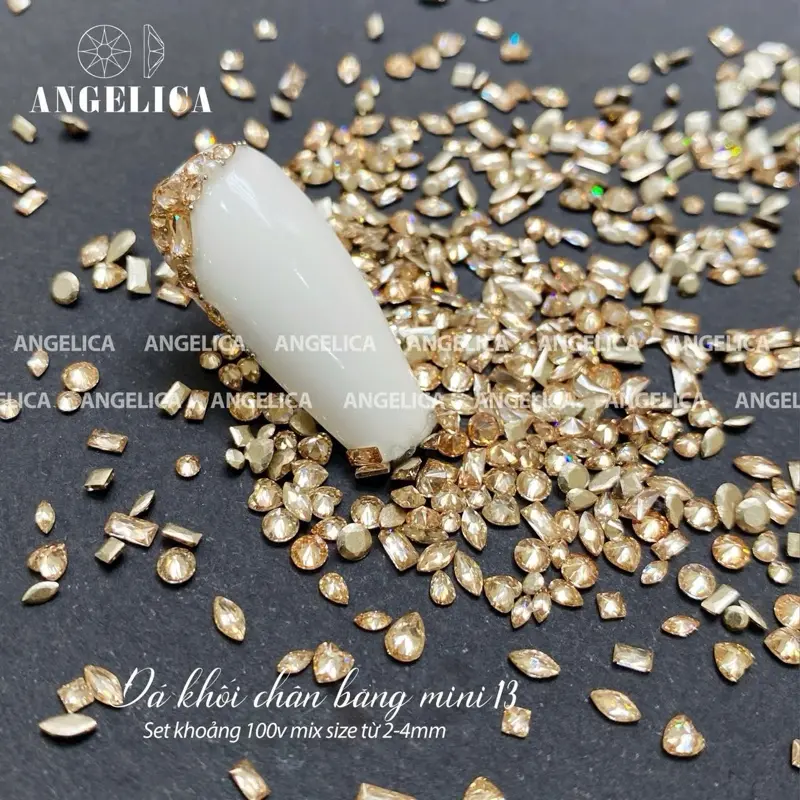 Đá khối mini trang trí móng đá khối Làm Nail 100 viên 2