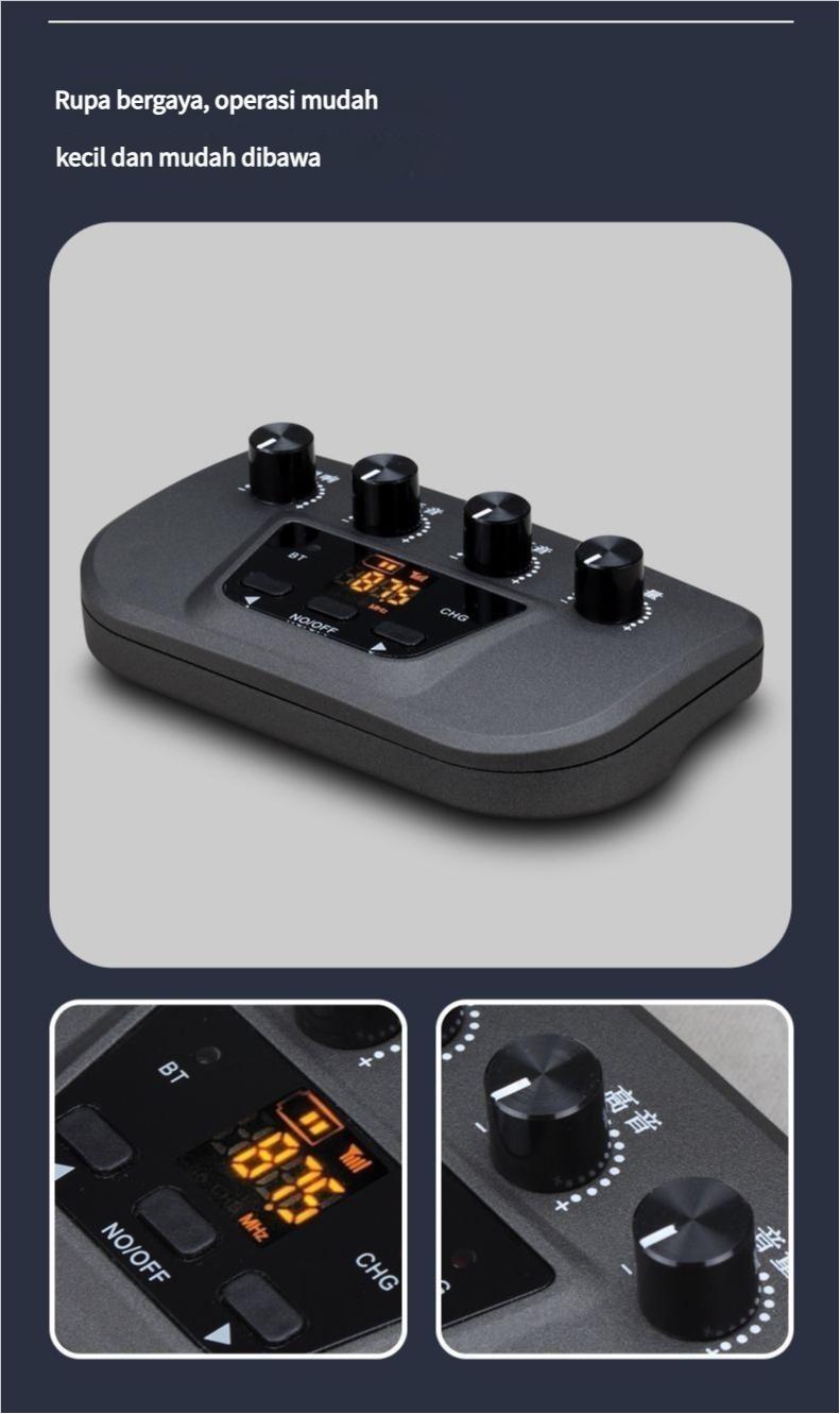 Product Introduction of High-Quality Sound Card, Dual Microphone, Suitable for Home and Car Karaoke, Wireless Microphone, Bluetooth Speaker, Microphone Set, Dual Car and Home Use, Singing and Speaker 14