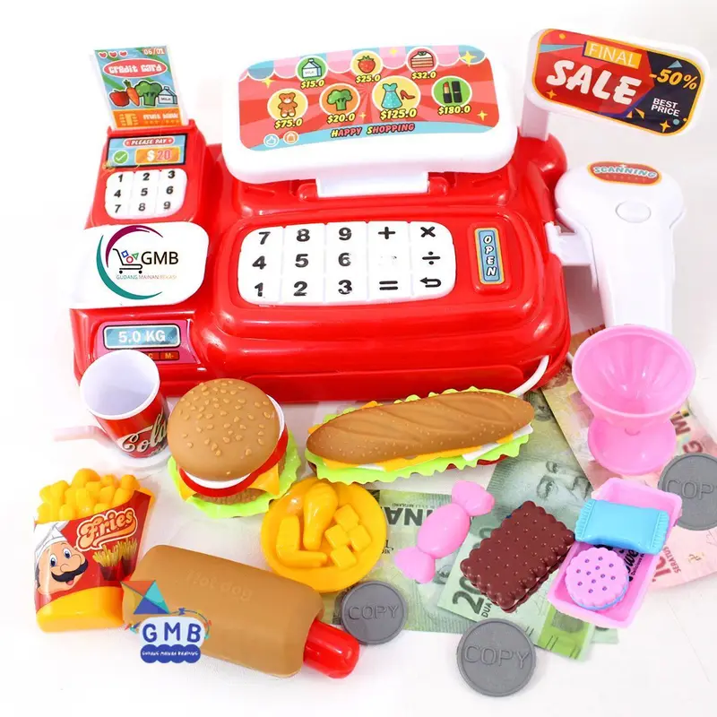 MAINAN ANAK LK21 KASIR BURGER JUNK FOOD MAINAN CASH REGISTER LK21/22 0