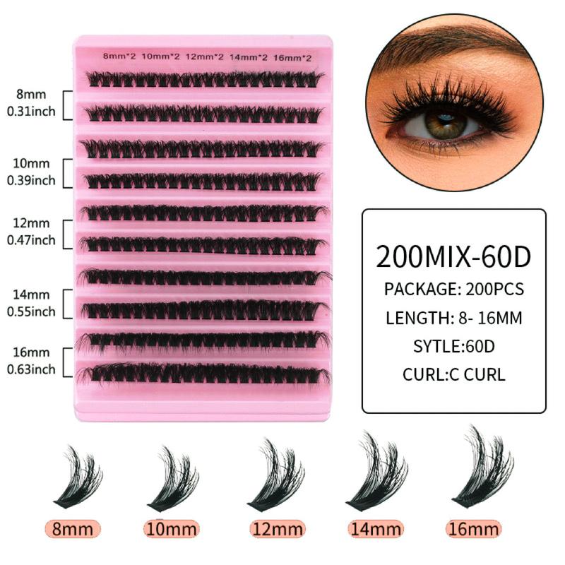 Nối Mi Giả, Tự Làm, Có Sẵn Trong 30D, 40D, 60D Và 80D, Cắt Ngành, Lông Mi Tự Ghép 3