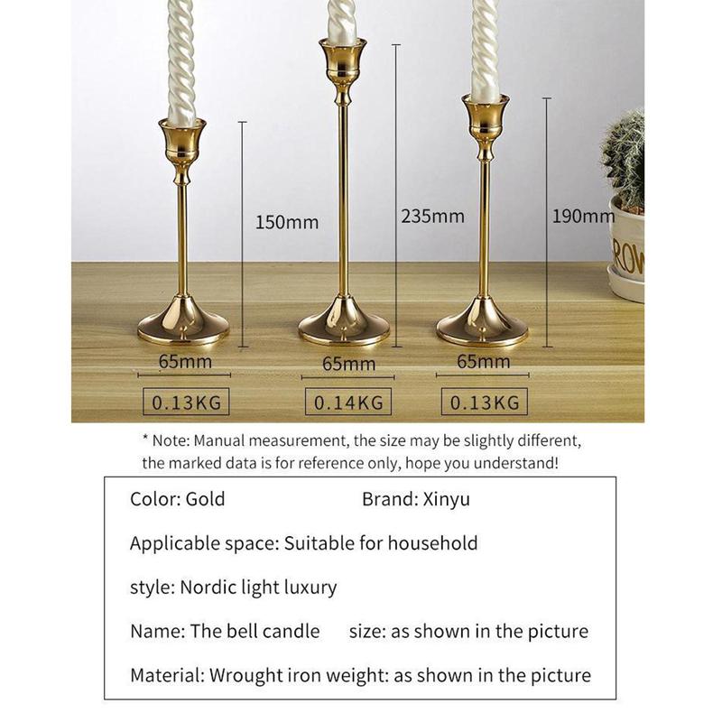 Product Introduction of Đế Chân Nến Kim Loại, Màu Vàng Kim, Giá Đỡ Nến Đám Cưới Lãng Mạn Cho Nến Hình Côn, Giá Đỡ Chân Nến, Thích Hợp Để Trang Trí Tiệc Cưới Và Tiệc Tùng, Gậy Đốt Nến 0