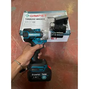 GIMPET  Impact Wrench Baterai Semua Motor Tembaga Cordless Kunci Impact Impact Baterai