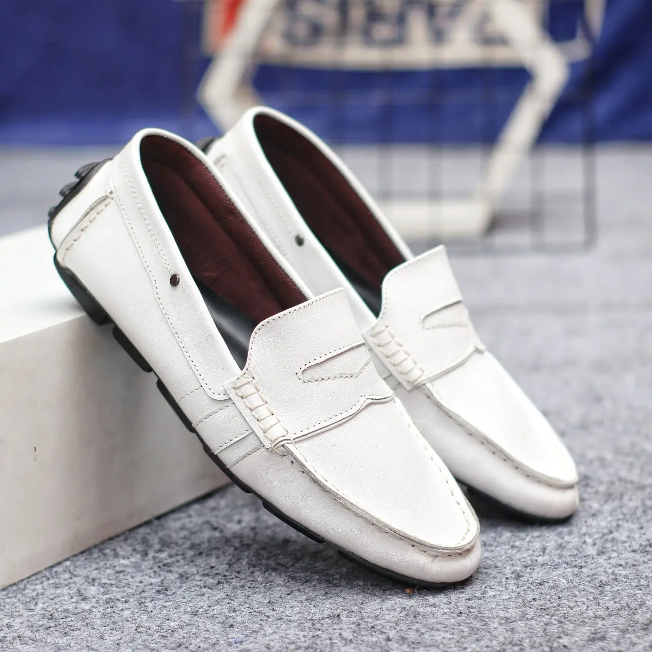 TIKTOK SHOP SEPATU PUTIH KULIT ASLI CEVANY VELAS ORIGINAL SLIP ON PRIA KERJA KANTOR MURAH FORMAL COWOK PESTA CASUAL KEREN