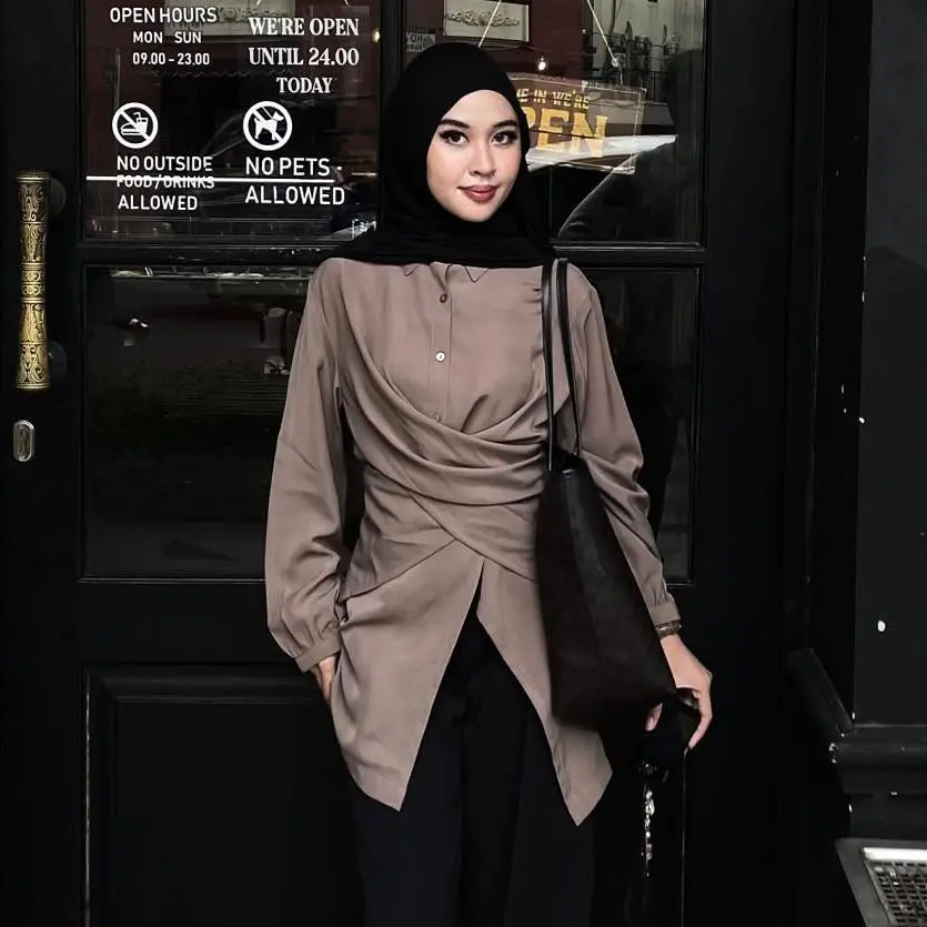 Hosofshopaholic - ELAYA WRAP SHIRT - Atasan - Kemeja