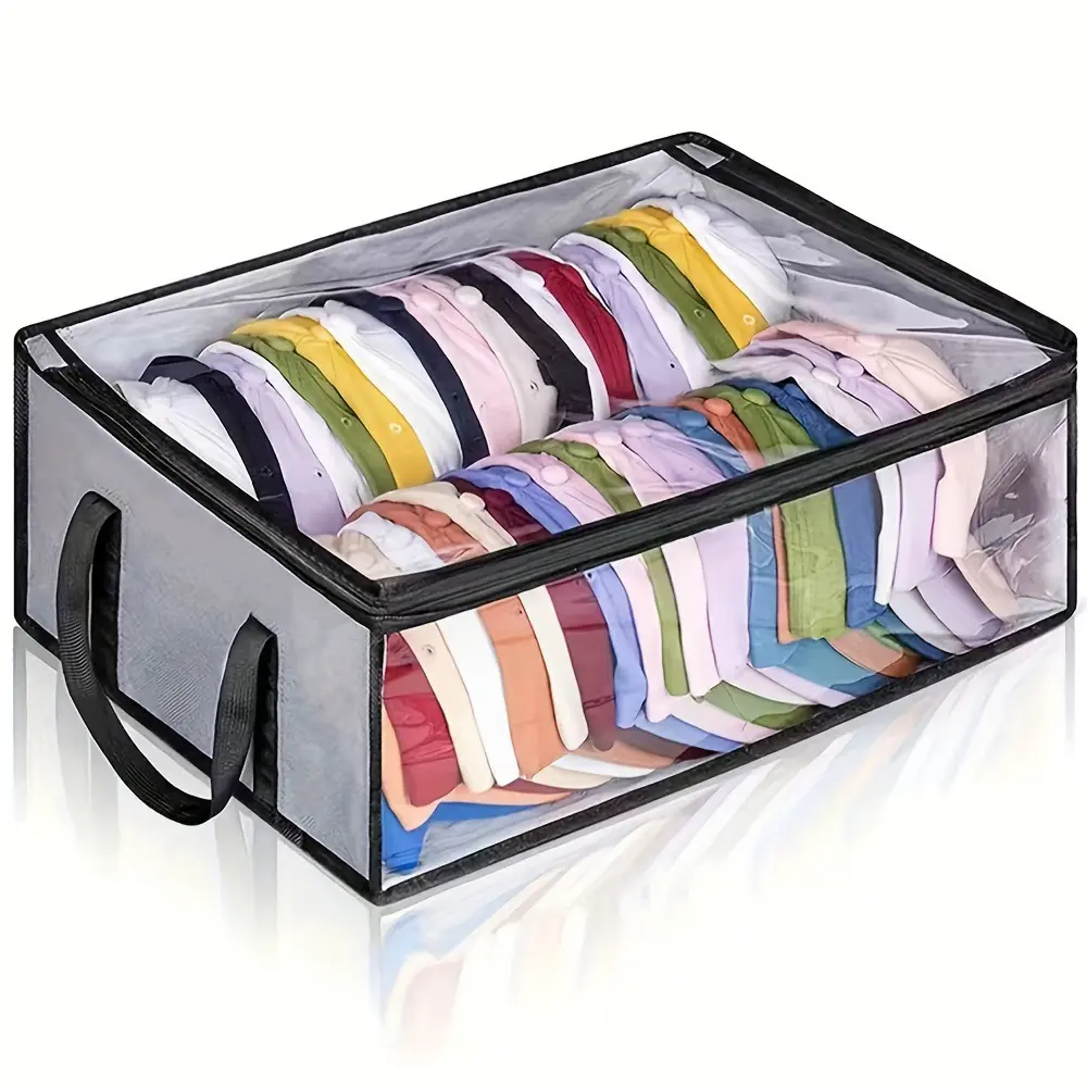 Non-Woven Baseball Cap Storage Bag, Underwear And Hat Foldable Hanging Organizer, Home Dust-Proof Storage Pouch