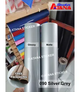 Skotlet Silver Glossy Doff Metalik Dop Abu Grey 090 Perak Candy Cutting Stiker Anti Gores Papan Iklan Reklame Plat Nomor Akrilik Background Aquarium Dekorasi Sticker Interior Eksterior Aksesoris Body Motor Mobil Maxdecal Profix Nicai Alternatif Oracal