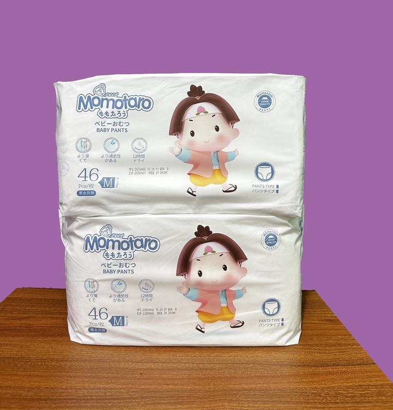 [KHÔNG QUÀ] 2 Bịch Bỉm Momotaro (Combo 2 Bịch Momo Trắng), Công Nghệ Hạt Sap  Mỏng, Mềm, Thoáng Mát, Thấm Hút Tốt, Đầy Đủ Size Dán S56/M48 Quần M46/L42/XL39/XXL36/3XL35 Cho Bé Women