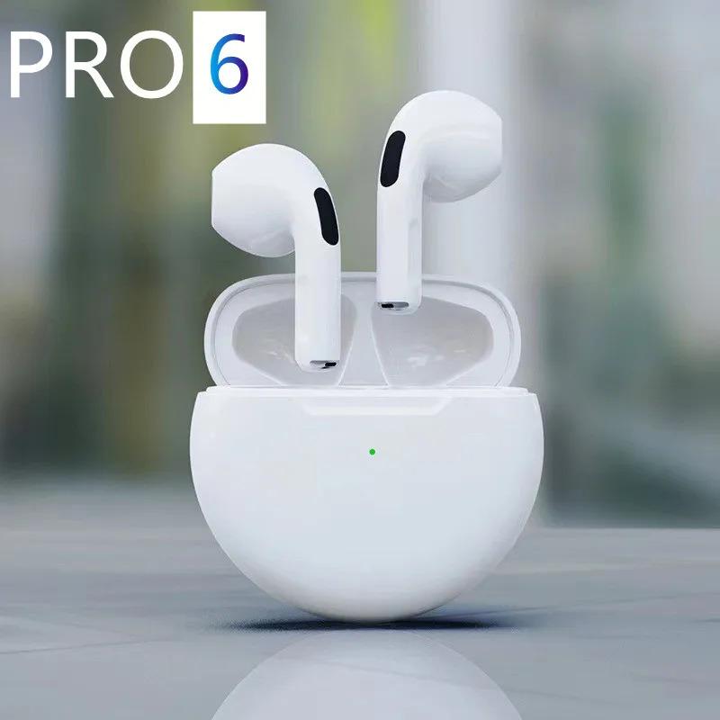 [Hotsales] Tai nghe không dây Air Pro 6 TWS , tai nghe có Mic Fone Bluetooth , tai nghe thể thao chạy bộ cho Apple iPhone Xiaomi Pro6, tai nghe nhét tai