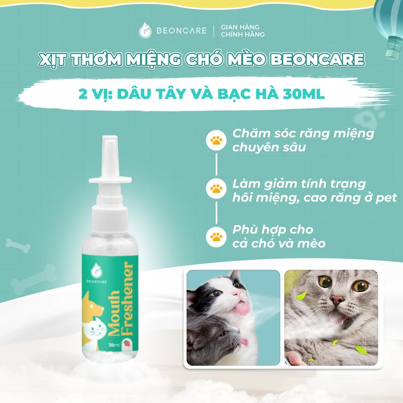Xịt Vệ Sinh Răng Miệng Cho Thú Cưng Khử Mùi Hôi Miệng Loại Bỏ Mảng Bám Diệt Khuẩn An Toàn Khi Nuốt