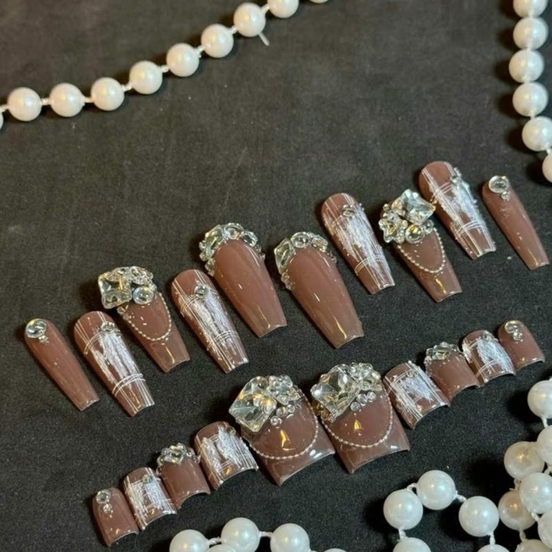  Mã 179 nailbox thiết kế màu thạch nâu   kèm dụng cụ  