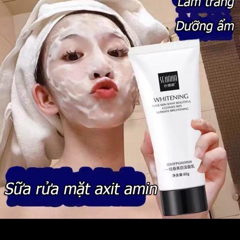 Sữa Rửa Mặt Senana Dịu Nhẹ  Amino acid sợ tơ làm sạch sâu dung tích 60g Skincare Nữ Women  kiểm soát dầu làm săn chắc/nâng cơ vitamin e  chống lão hóa dưỡng ẩm keratin Cho Bé Làm Đẹp Da Lemon tất cả các loại da không chứa paraben Đường