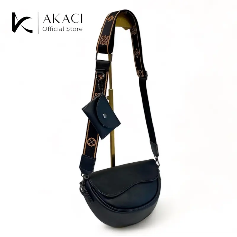 Akaci store | ZURAA Tas selempang wanita Terbaru 09-8233 Bahan Sintetis  kuliah kerja kantor ibu Polos Kulit PU kuliah kerja pesta 4
