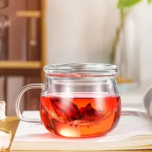 [Bayar di Tempat] Cangkir Teh Tea Cup Mug Heatproof with Infuser Filter 350ml - YG350
