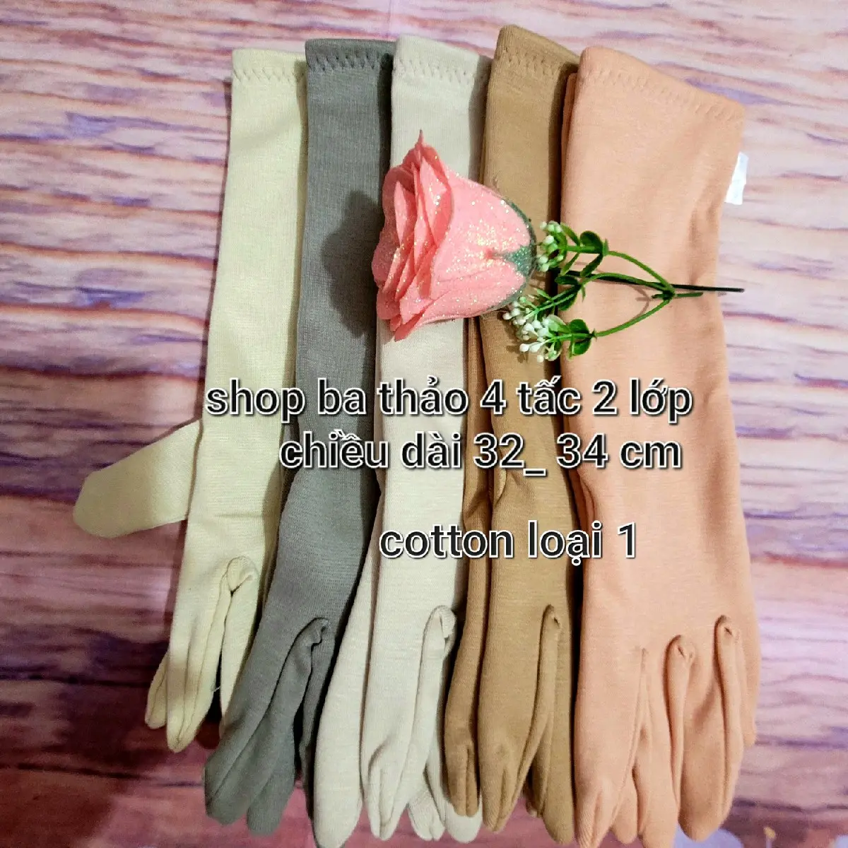 Bao tay cotton chống nắng 2 lớp vải . Chiều dài 30_ 33 cm Găng tay Găng tay