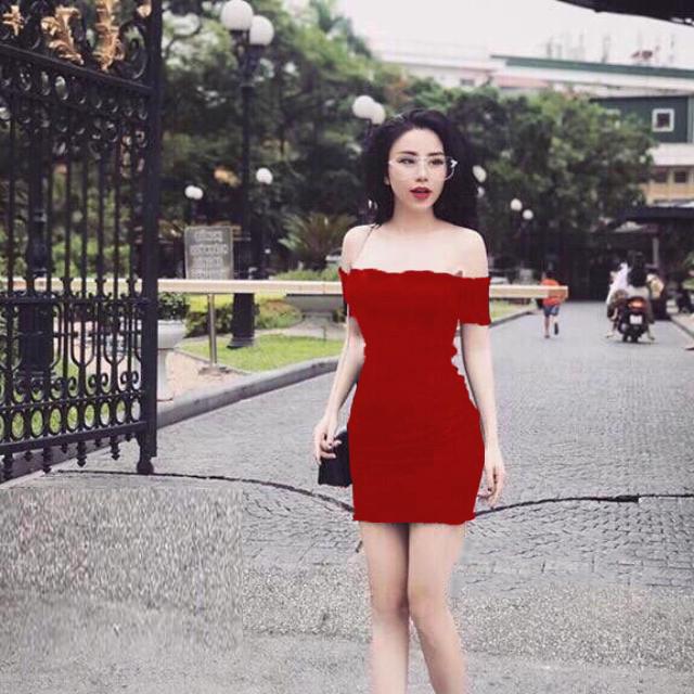 Đầm Body Ôm Rớt Vai Thời Trang Siêu Quyến Rũ 1