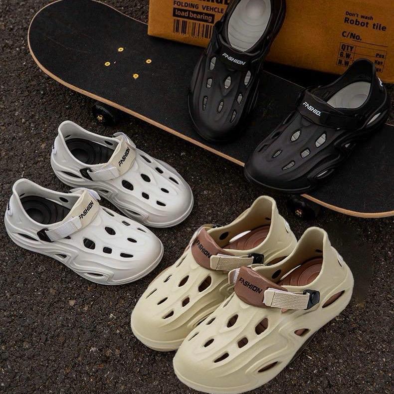 Giày EVA Lỗ Nam Nữ Phiên Bản Hàn Quốc Mới Mùa Hè Nhà Đế Dày Ngoài Trời Chống Trơn Trượt
