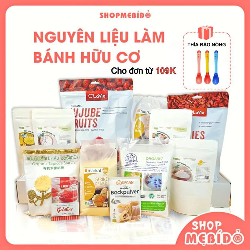 Bột hữu cơ làm bánh cho bé bột ăn dặm hữu cơ bột mì bột bắp bột năng tinh bột bắp làm bánh bột lọc làm bánh nấu chè súp Shop Mẹ Bí Đỏ