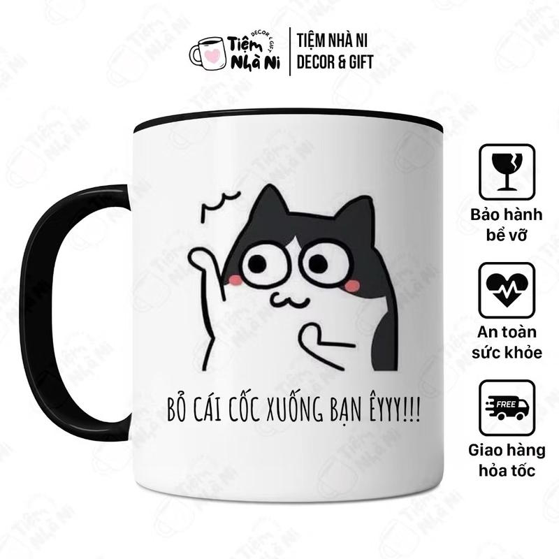 Ly cốc sứ Bỏ cái tay ra bạn ơi - TikTok Shop Vietnam