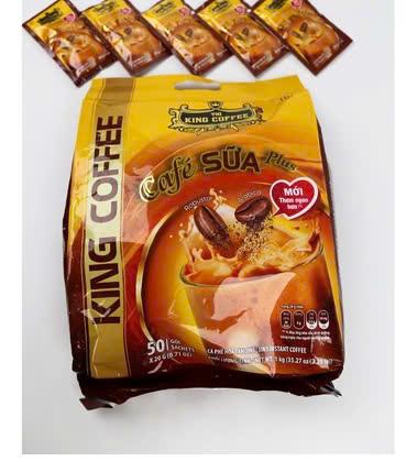 Cà Phê Sữa Hòa Tan 3IN1 KING COFFEE - Túi 50 gói x 20g