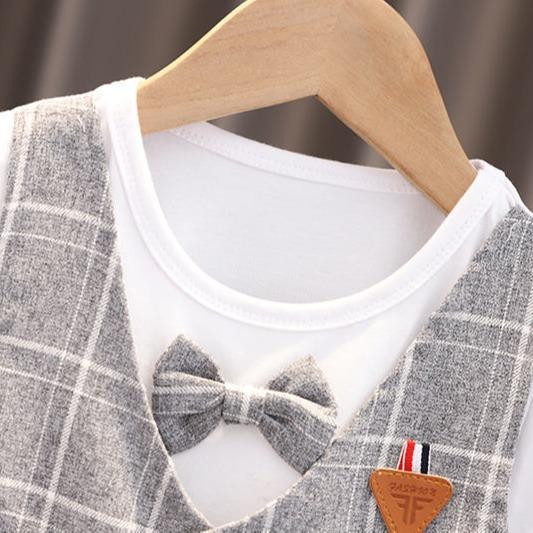 Quần Áo Trẻ Em Bé Trai Chính Hãng Style Hàn Quốc Công Tử Có Nơ, Cà Vạt Bảnh Bao Đi Tết Dự Tiệc Thôi Nôi Sinh Nhật Cho Bé 6