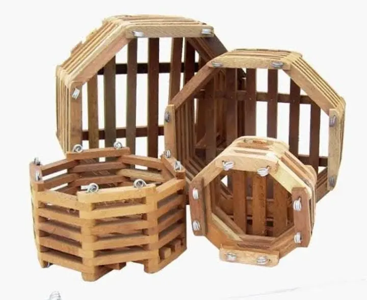 Pot Anggrek - Pot Kayu / Pot Gantung Uk 13cm Untuk Tanaman Hias 2