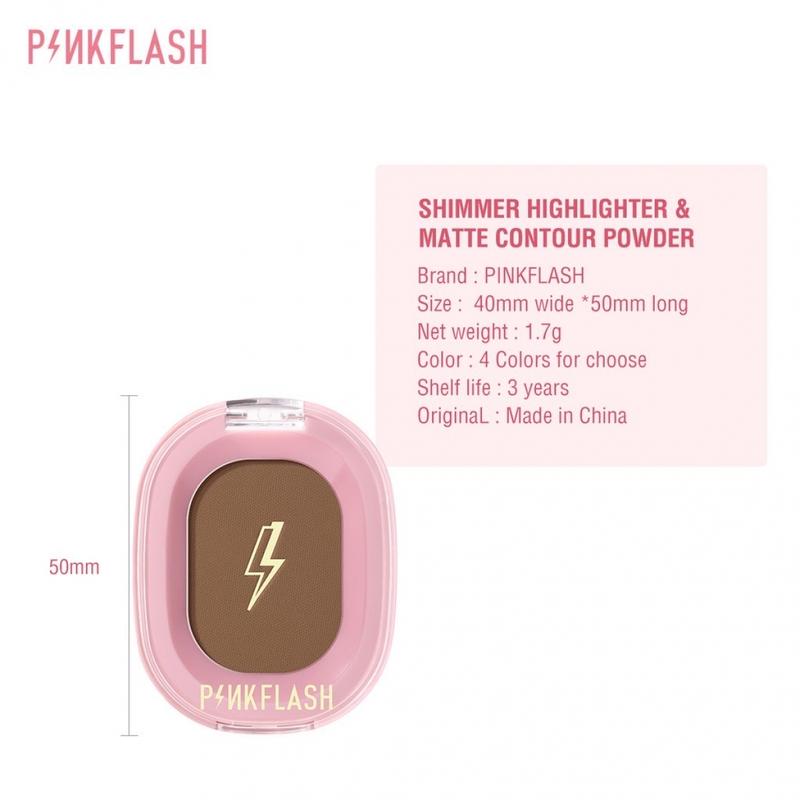PINKFLASH F02 Soft Pigment Face Contour Highlighter Pink Flash Shimmer ...