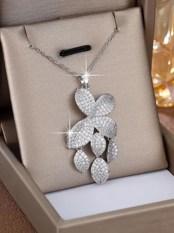 Pendant Necklace & Earrings, Fashion Jewelry for Party, Daily Clothing Decor, Trendy All-match & Exquisite Jewelry for Birthday Gift 4