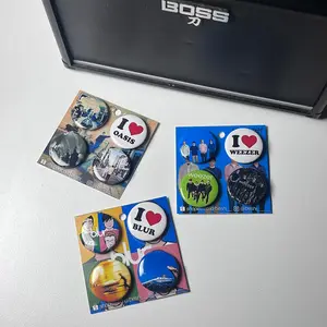 Pin Button Bundle Band Album Cover Hardcore Metal Punk Rock Indie Pop Skena #2