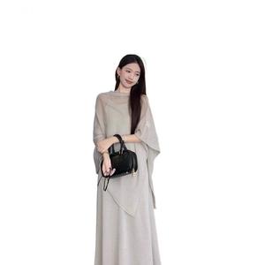Casual Lazy Style Casual Set New Irregular Sunscreen Cover-Up Shawl Strap Dress Two-Piece Set Fabric Fashion