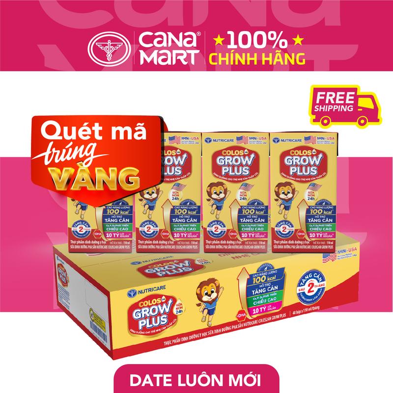 Sữa Nutricare Colos 24h Grow Plus dinh dưỡng cho bé thấp còi 110ml Cho Bé