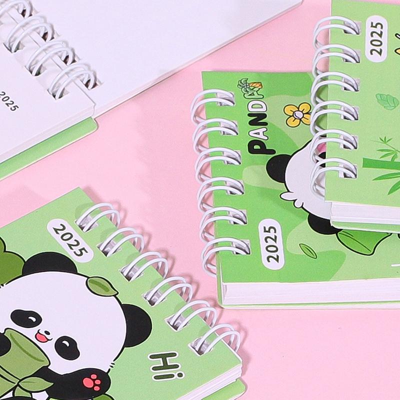 Lịch Để Bàn Mini Hoạt Hình, Lịch Bỏ Túi Cầm Tay Thiết Kế Hình Động Vật Gấu Trúc Dễ Thương, Quản Lý Lịch Trình Thời Gian, Đồ Trang Trí Để Bàn, Năm 2025 6