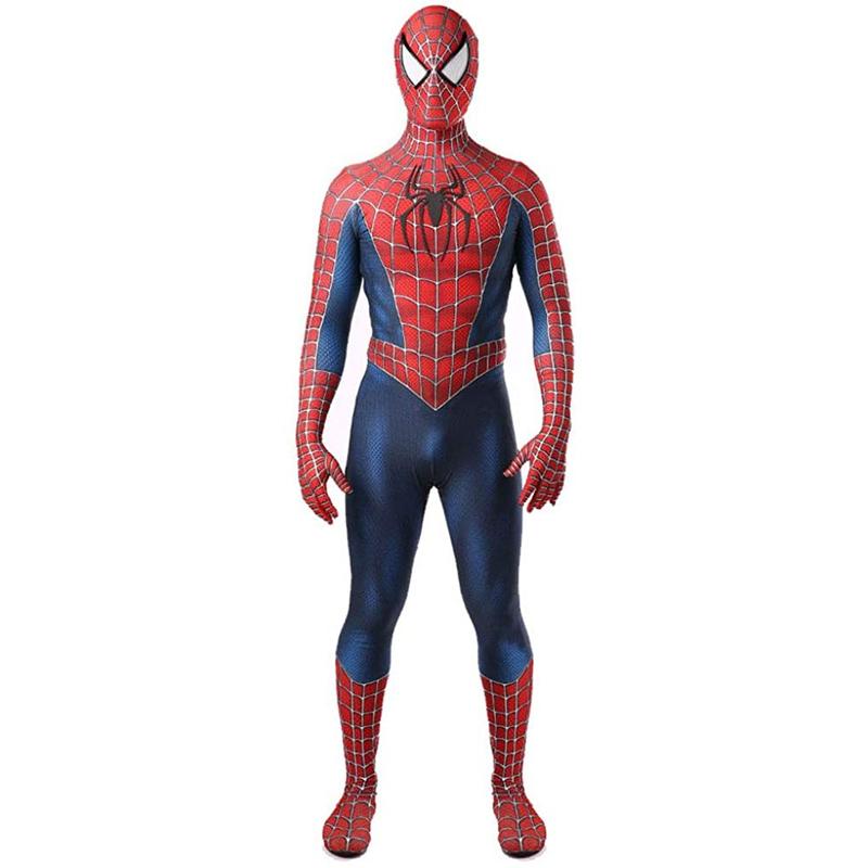 Trang phục Người Nhện, Maguire, Đen / Đỏ, Cosplay Người Nhện Raimi, Bộ đồ Zentai siêu anh hùng 8