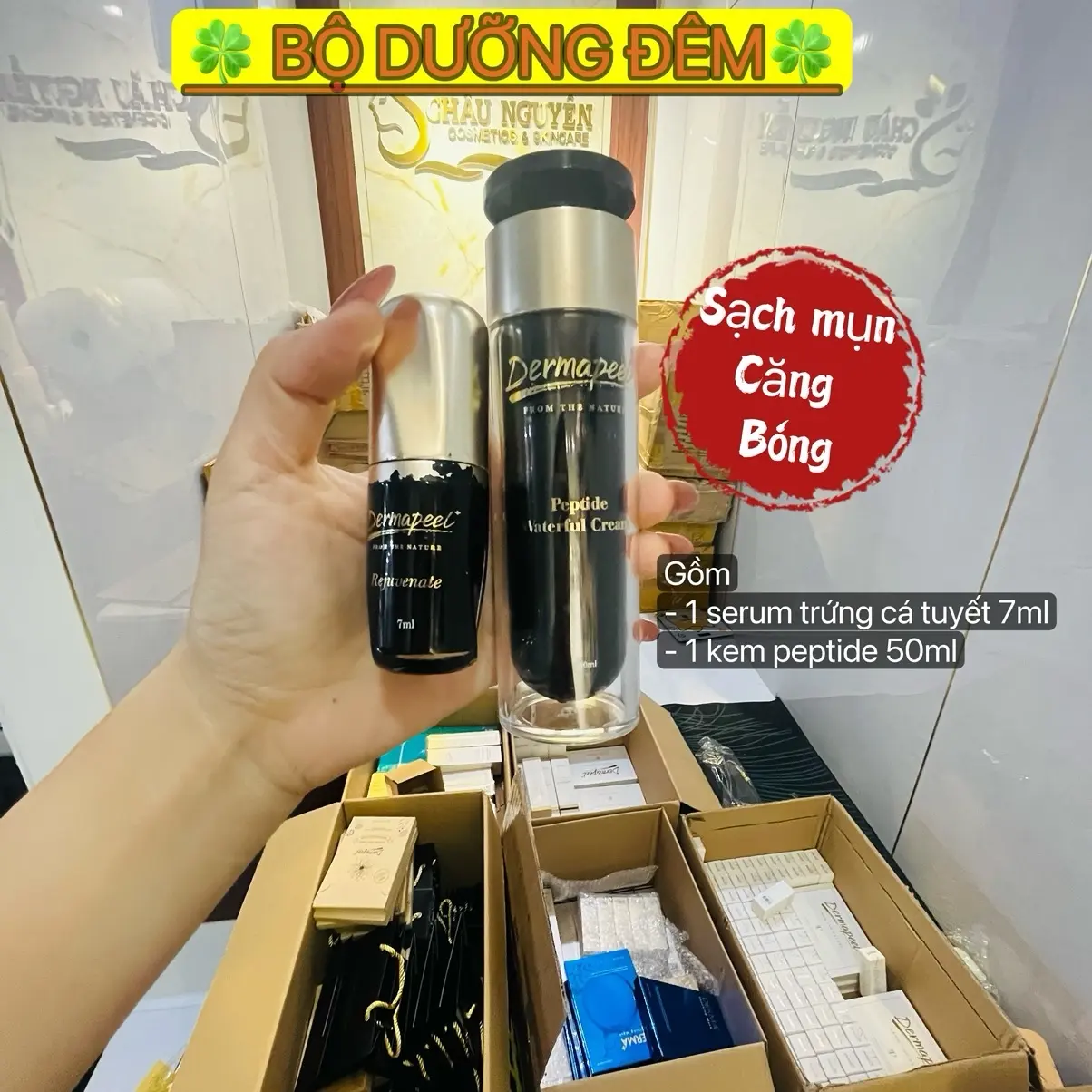 Combo dưỡng đêm Dermapeel.