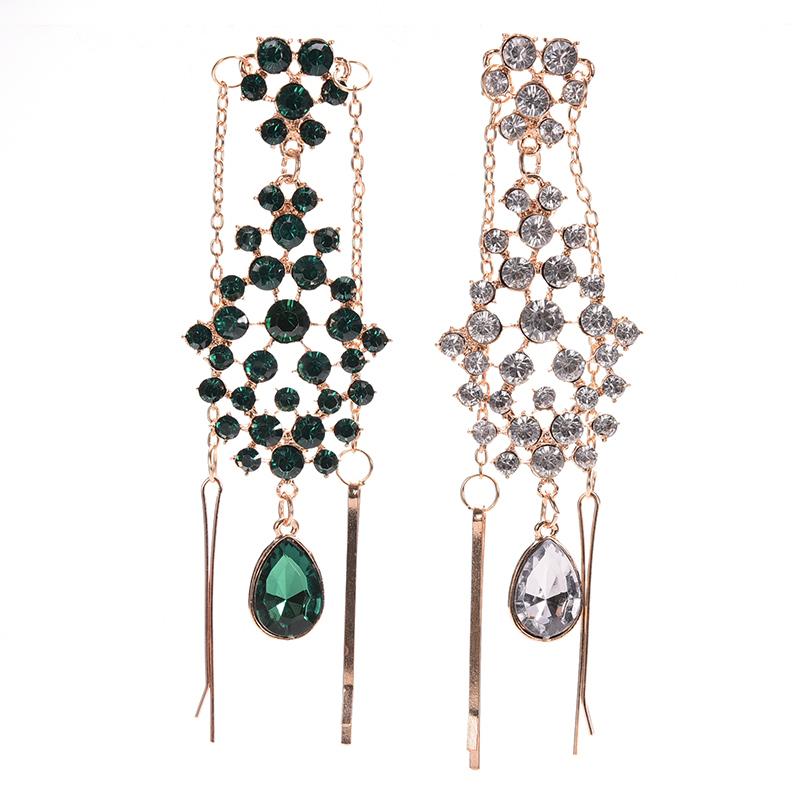 Product Introduction of Women Hair Clip Beads Flower Drop Hair Pins Forehead  Hair Clip Hairpins 20